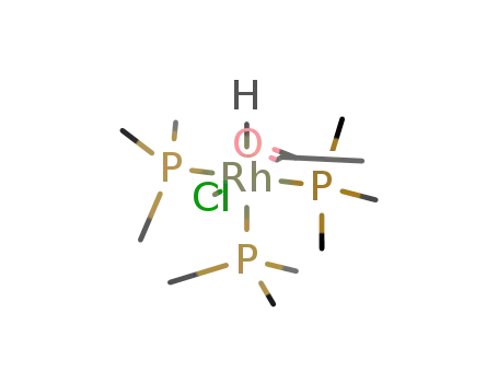 Molecular Structure of 82555-25-7 (cis-HRh(COCH<sub>3</sub>)(P(CH<sub>3</sub>)3)3Cl)