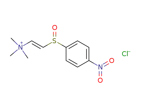 Molecular Structure of 120225-39-0 (trans-β-(p-nitrophenylsulfinyl)vinyltrimethylammonium chloride)