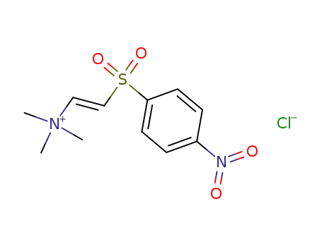 Molecular Structure of 110065-18-4 (trans-β-(p-nitrophenylsulfonyl)-vinyltrimethylammonium chloride)
