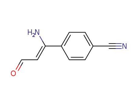 Molecular Structure of 88226-22-6 (Benzonitrile, 4-(1-amino-3-oxo-1-propenyl)-, (Z)-)