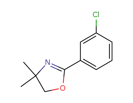 Molecular Structure of 80762-49-8 (2-(3-CHLOROPHENYL)-4,5-DIHYDRO-4,4-DIMETHYLOXAZOLE)