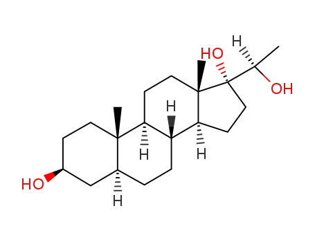Molecular Structure of 520-86-5 (5-ALPHA-PREGNAN-3-BETA, 17,20-ALPHA-TRIOL)