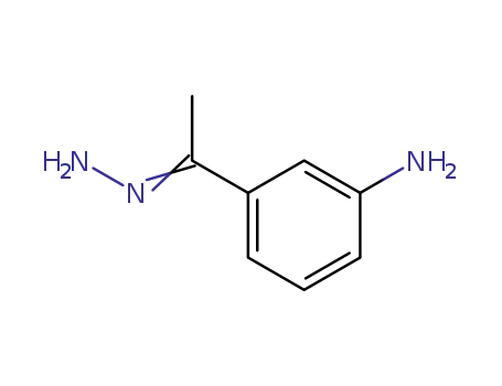 Molecular Structure of 88237-27-8 (Ethanone, 1-(3-aminophenyl)-, hydrazone)
