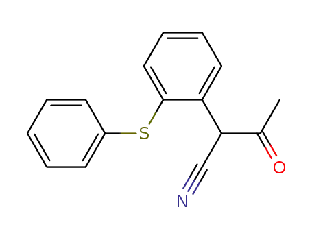 Benzeneacetonitrile, a-acetyl-2-(phenylthio)-