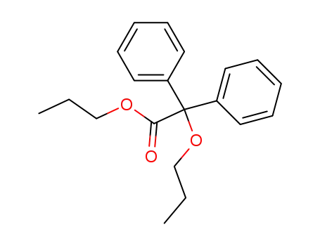 Molecular Structure of 94686-44-9 (diphenyl-propoxy-acetic acid propyl ester)