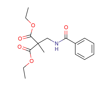 Molecular Structure of 102076-62-0 ((benzoylamino-methyl)-methyl-malonic acid diethyl ester)