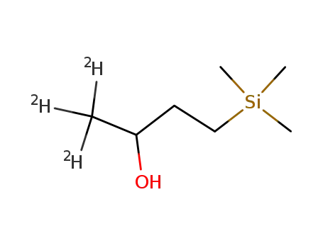 Molecular Structure of 106359-10-8 (1,1,1-trideuterio-5,5-dimethyl-5-sila-2-hexanol)