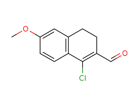 Molecular Structure of 72019-91-1 (1-CHLORO-6-METHOXY-3,4-DIHYDRO-NAPHTHALENE-2-CARBALDEHYDE)