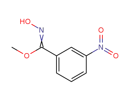 Molecular Structure of 137711-45-6 (Benzenecarboximidic acid, N-hydroxy-3-nitro-, methyl ester)