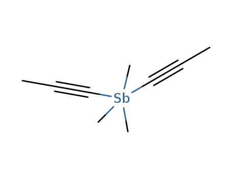 Molecular Structure of 67538-43-6 (dipropynyltrimethylantimony(V))