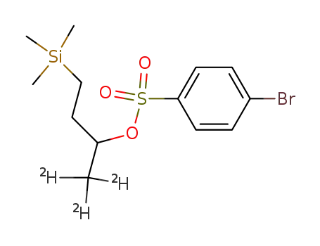 Molecular Structure of 106359-15-3 (1,1,1-trideuterio-5,5-dimethyl-5-sila-2-hexyl p-bromobenzenesulfonate)