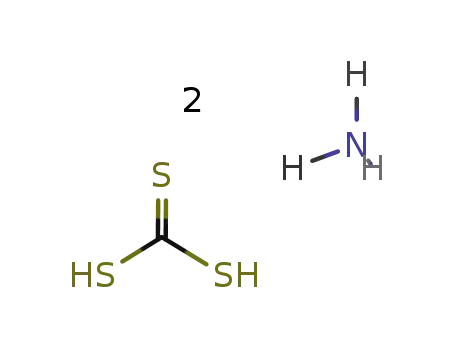Molecular Structure of 13453-08-2 (Carbonotrithioic acid, diammonium salt)