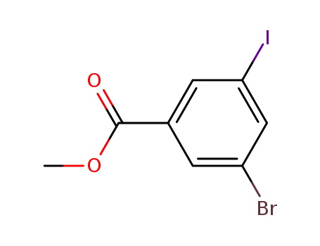 Molecular Structure of 188813-07-2 (Methyl 3-bromo-5-iodobenzoate)