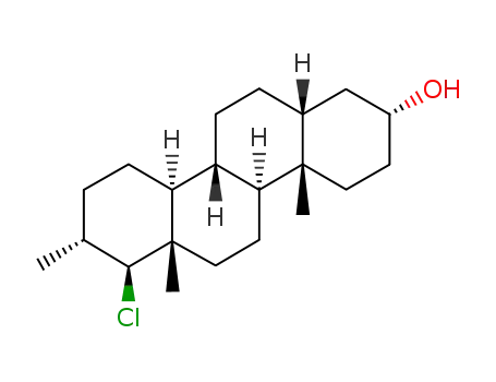 Molecular Structure of 76571-91-0 (17-methyl-17a-chloro-D-homoandrostan-3-ol)