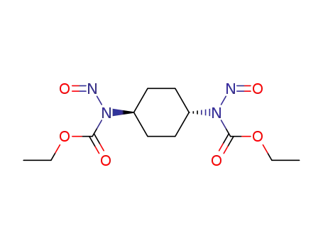 Molecular Structure of 100314-09-8 (trans-N<sub>.</sub>N'-Dinitroso-N<sub>.</sub>N'-dicarbethoxy-1.4-diamino-cyclohexan)