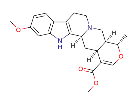 Molecular Structure of 482-96-2 ((20α)-16,17-Didehydro-11-methoxy-19α-methyl-18-oxayohimban-16-carboxylic acid methyl ester)
