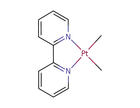 Molecular Structure of 52594-52-2 (dimethyl(2,2'-bipyridine)platinum(II))