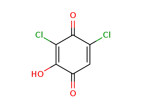 Molecular Structure of 89465-84-9 (2,5-Cyclohexadiene-1,4-dione, 3,5-dichloro-2-hydroxy-)