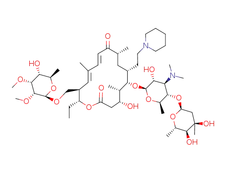 Molecular Structure of 1003024-00-7 (20-Deoxo-20-(1-piperidinyl)tylosin)