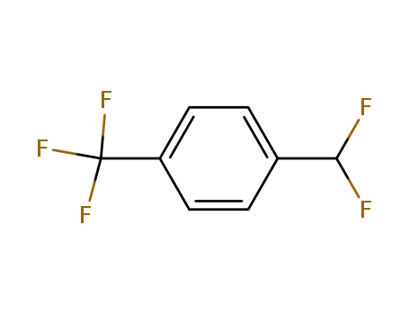 Molecular Structure of 2251-82-3 (1-(difluoromethyl)-4-(trifluoromethyl)benzene)