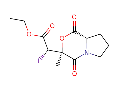 (S)-Iodo-((3S,8aS)-3-methyl-1,4-dioxo-hexahydro-pyrrolo[2,1-c][1,4]oxazin-3-yl)-acetic acid ethyl ester