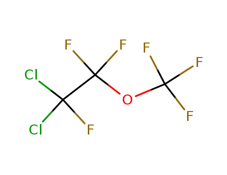 Molecular Structure of 25476-71-5 (Ethane, 1,1-dichloro-1,2,2-trifluoro-2-(trifluoromethoxy)-)