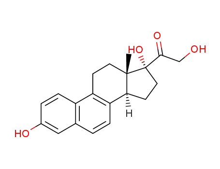 Molecular Structure of 2526-84-3 (1-((13S,14S,17R)-3,17-Dihydroxy-13-methyl-12,13,14,15,16,17-hexahydro-11H-cyclopenta[a]phenanthren-17-yl)-2-hydroxy-ethanone)