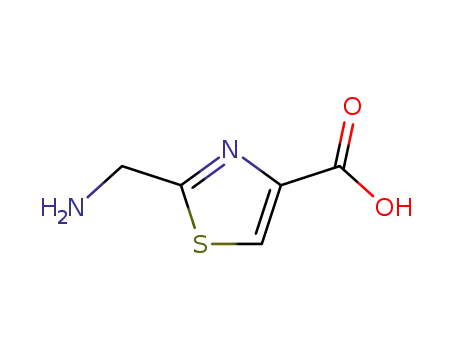 Molecular Structure of 25438-22-6 (2-(Aminomethyl)-4-thiazolecarboxylic acid)