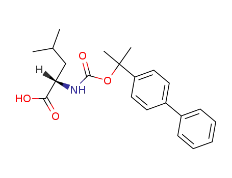 Molecular Structure of 18634-99-6 (L-Leucine, N-[(1-[1,1'-biphenyl]-4-yl-1-methylethoxy)carbonyl]-)