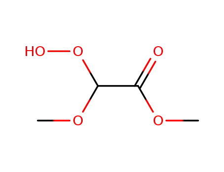 Molecular Structure of 95599-91-0 (Acetic acid, hydroperoxymethoxy-, methyl ester)