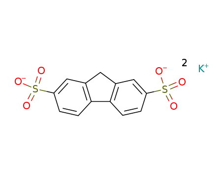 Molecular Structure of 13354-15-9 (9H-fluorene-2,7-disulfonic acid dipotassium salt)