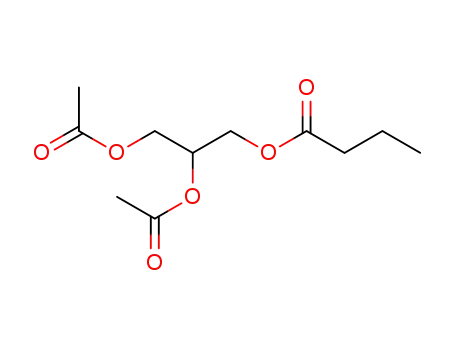 Molecular Structure of 57416-28-1 (Butanoic acid, 2,3-bis(acetyloxy)propyl ester, (R)-)