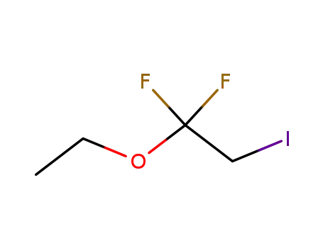 Molecular Structure of 665-83-8 (ethyl-(1,1-difluoro-2-iodo-ethyl)-ether)