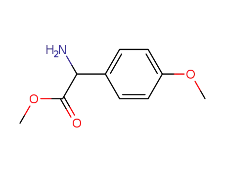 Molecular Structure of 74273-47-5 (Benzeneacetic acid, a-aMino-4-Methoxy-, Methyl ester)