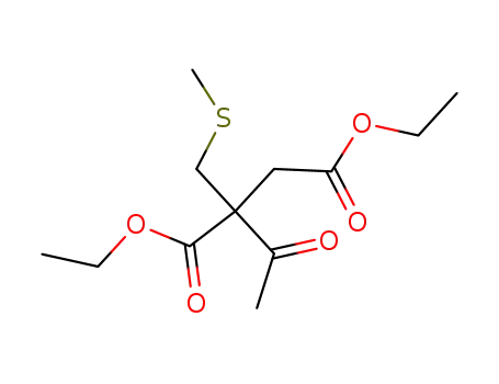 Molecular Structure of 412012-07-8 (2-acetyl-2-(methylsulfanyl-methyl)-succinic acid diethyl ester)
