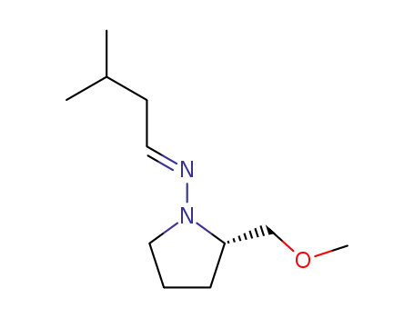 Molecular Structure of 72203-95-3 (((S)-2-Methoxymethyl-pyrrolidin-1-yl)-[3-methyl-but-(E)-ylidene]-amine)