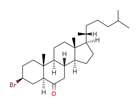 Molecular Structure of 63866-20-6 (3β-bromo-5α-cholestan-6-one)