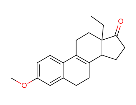 Molecular Structure of 5941-92-4 (()-13-ethyl-3-methoxygona-1,3,5(10),8-tetraen-17-one)