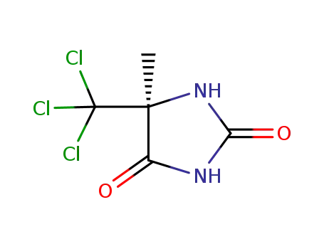Molecular Structure of 1206882-48-5 ((S)-5-methyl-5-trichloromethylimidazolidine-2,4-dione)