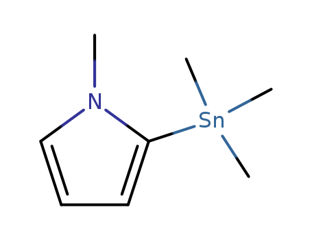 Molecular Structure of 107311-71-7 (1H-Pyrrole, 1-methyl-2-(trimethylstannyl)-)
