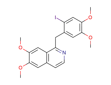 Molecular Structure of 73168-84-0 (1-(2-iodo-4,5-dimethoxybenzyl)-6,7-dimethoxyisoquinoline)
