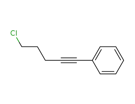 Molecular Structure of 24463-87-4 ((5-chloropent-1-yn-1-yl)benzene)