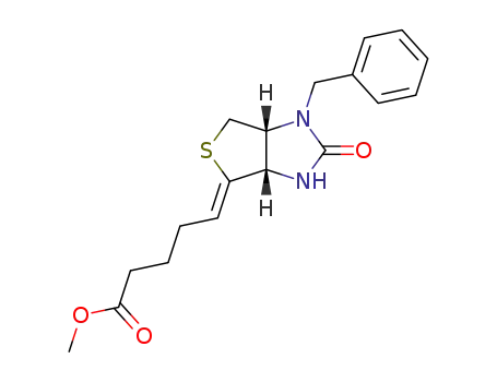 <3aS-(3aα,4Z,6aα)>-5-<Hexahydro-2-oxo-1-(phenylmethyl)-4H-thieno<3,4-d>imidazol-4-ylidene>pentanoic acid methyl ester