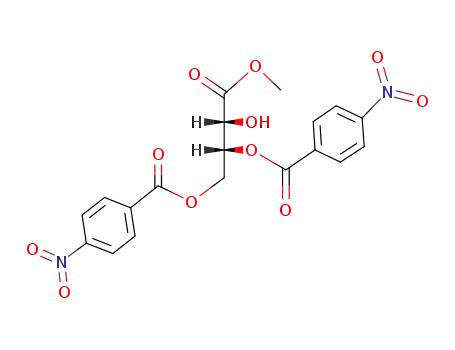 Molecular Structure of 898285-28-4 (<i>O</i><sup>3</sup>.<i>O</i><sup>4</sup>-bis-(4-nitro-benzoyl)-D-erythronic acid methyl ester)