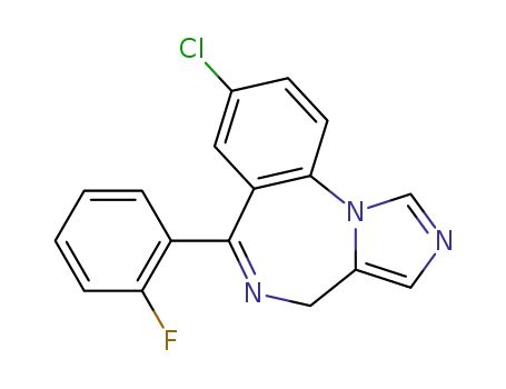 Molecular Structure of 59468-56-3 (8-chloro-6-(2-fluorophenyl)-4H-imidazo[1,5-a][1,4]benzodiazepine)
