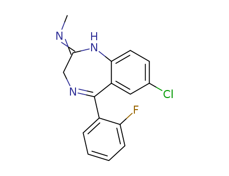 7-Chloro-5-(2-fluorophenyl)-2-methylamino-3H-1,4-benzodiazepine