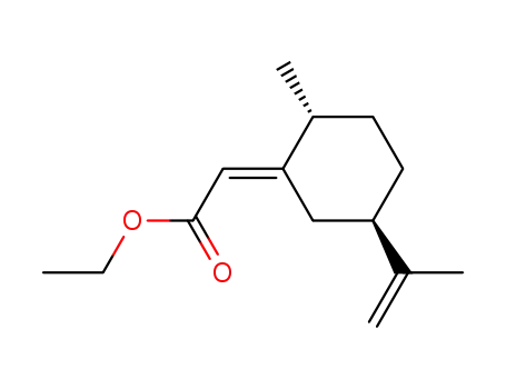 Molecular Structure of 141277-82-9 (ethyl (E)-2-[(2R,5R)-2-methyl-5-(prop-1-en-2-yl)cyclohexylidene]acetate)