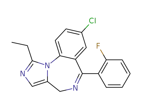 8-chloro-1-ethyl-6-(2-fluoro-phenyl)-4<i>H</i>-benzo[<i>f</i>]imidazo[1,5-<i>a</i>][1,4]diazepine
