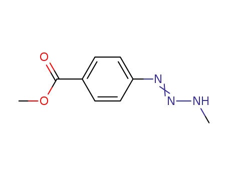 Molecular Structure of 40643-38-7 (4-(3-Methyl-1-triazeno)benzoic acid methyl ester)