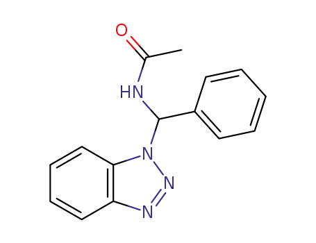 Molecular Structure of 119020-88-1 (N-(1-benzotriazol-1-yl-1-phenylmethyl)acetamide)